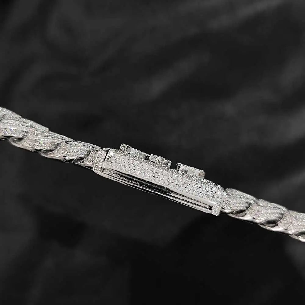 Iced Out Cuban Chain Necklace Stainless Steel 18MM