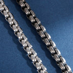 8MM Link Chain Man Bracelet for Men Matte Polished Stainless Steel Vintage Men's Wrist Bracelets On Hand Bands Mannen