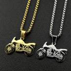 Motorcycle Stainless Steel Pendant Necklace