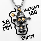 Money God Pendant Necklace — Stainless Steel