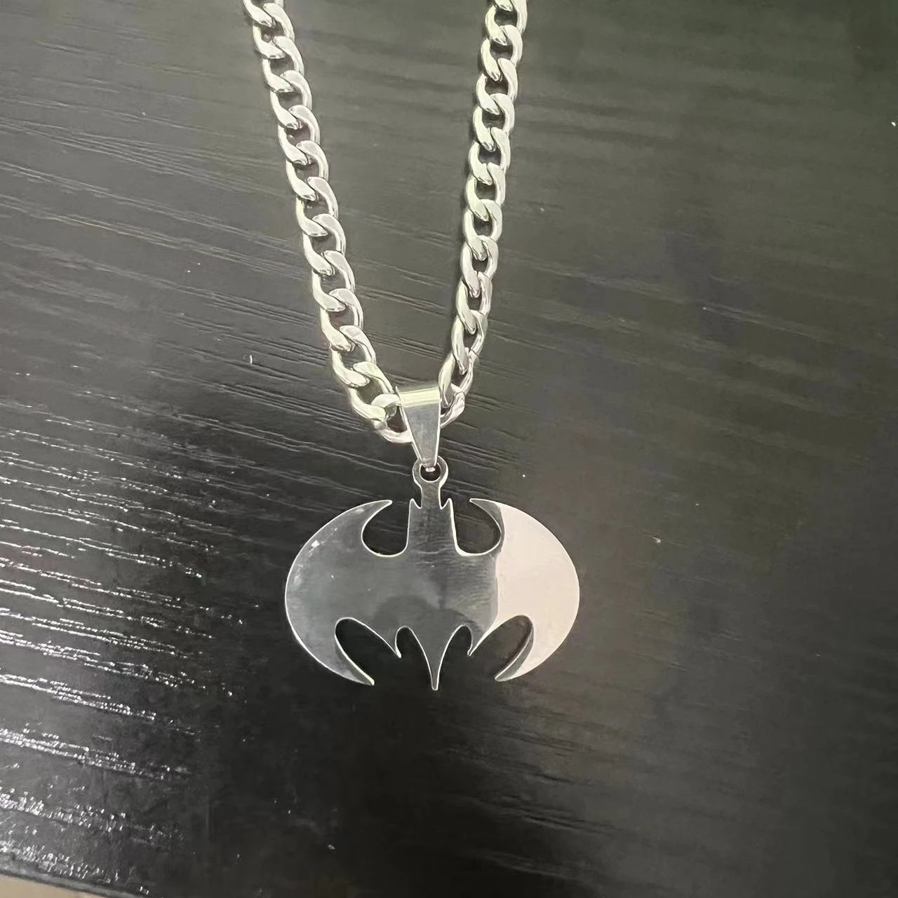 Bat Flash Steel Pendant Anime Necklace Chain