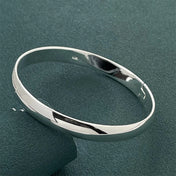 Silver-Tone Open Leaf Charm Cuff Bracelet