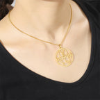EUEAVAN Sigil of Lucifer Lilith Double Seal Pendant Necklace Church Satan Demon Satanic Stainless Steel Pentagram Amulet Jewelry