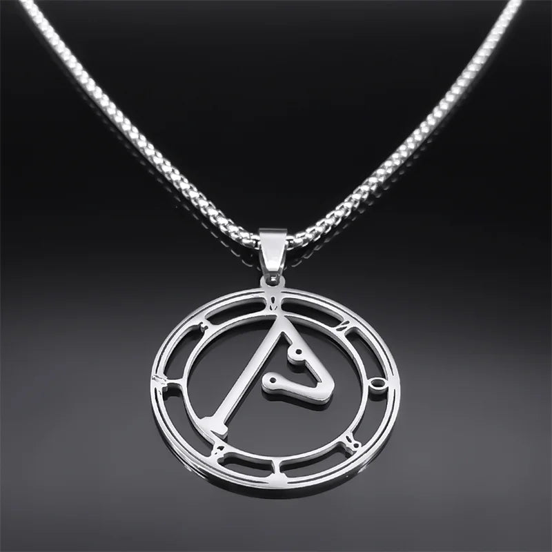 Angel Seal Pendant Necklace — Stainless Steel