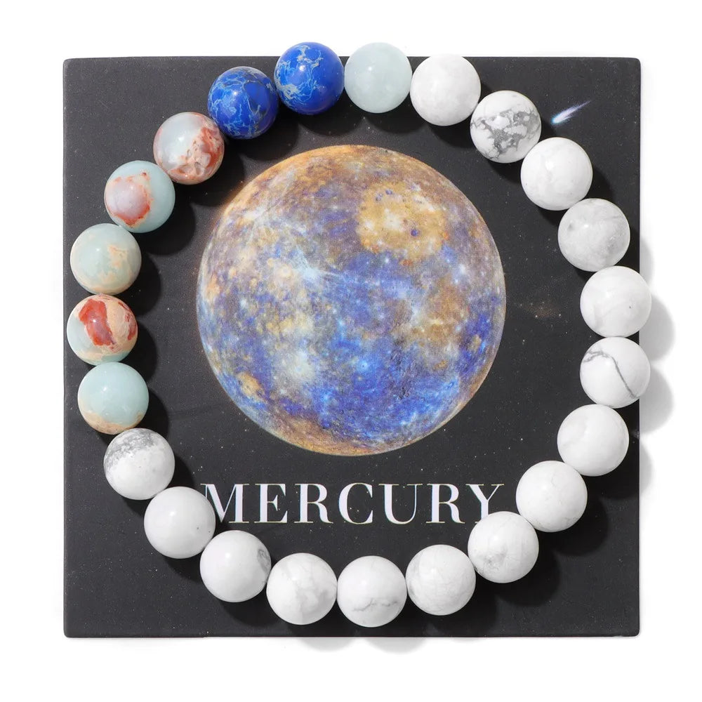 Rope Steel Bracelet Moon 8MM Solar System