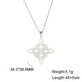 Skyrim Witchcraft Witches Knot Necklace Stainless Steel Triquetra Celtics Magic Knot Wicca Neck Chains  Amulet Jewelry for Women