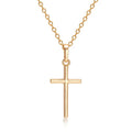 Fashion Gold Silver Crystal Christian Jesus Cross Pendant Necklaces Women New Clavicle Chain Necklace Collar Jewelry Gift