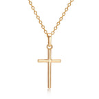 Fashion Gold Silver Crystal Christian Jesus Cross Pendant Necklaces Women New Clavicle Chain Necklace Collar Jewelry Gift