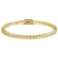 GRA Certified 2mm Moissanite Tennis Bracelet for Women Man 925 Sterling Silver Plated 18k Gold Round Bubble Diamond Bracelets