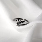 Retro Angel Demon Wings Open Ring for Women Couples Punk Gothic Adjustable Finger Jewelry Accessories Hip Hop Gifts