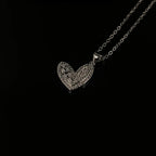 Diamond Love Collarbone Necklace — Stainless