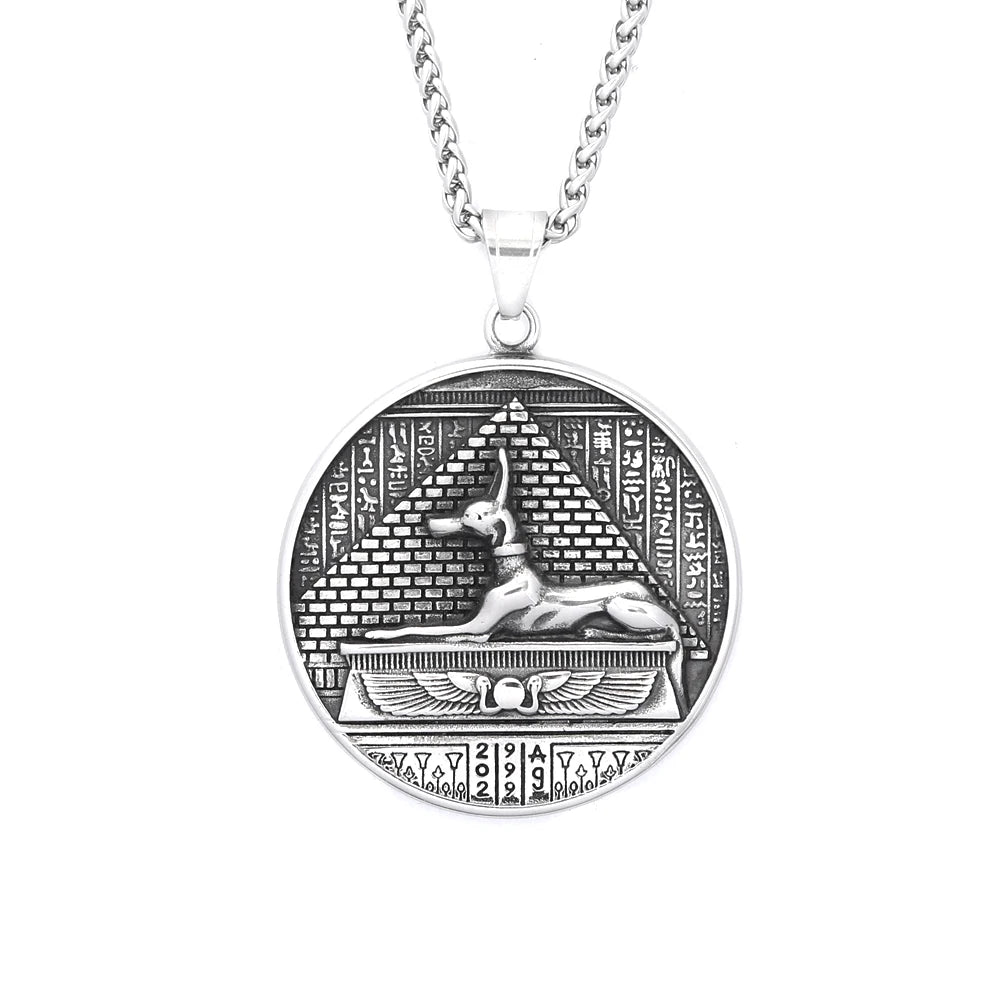 Anubis Steel Pendant Vintage Ancient Egyptian