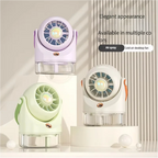 MEET SUN usb charging mini electric fan desktop spray air conditioning fan 3 grade air conditioning water-cooling fan