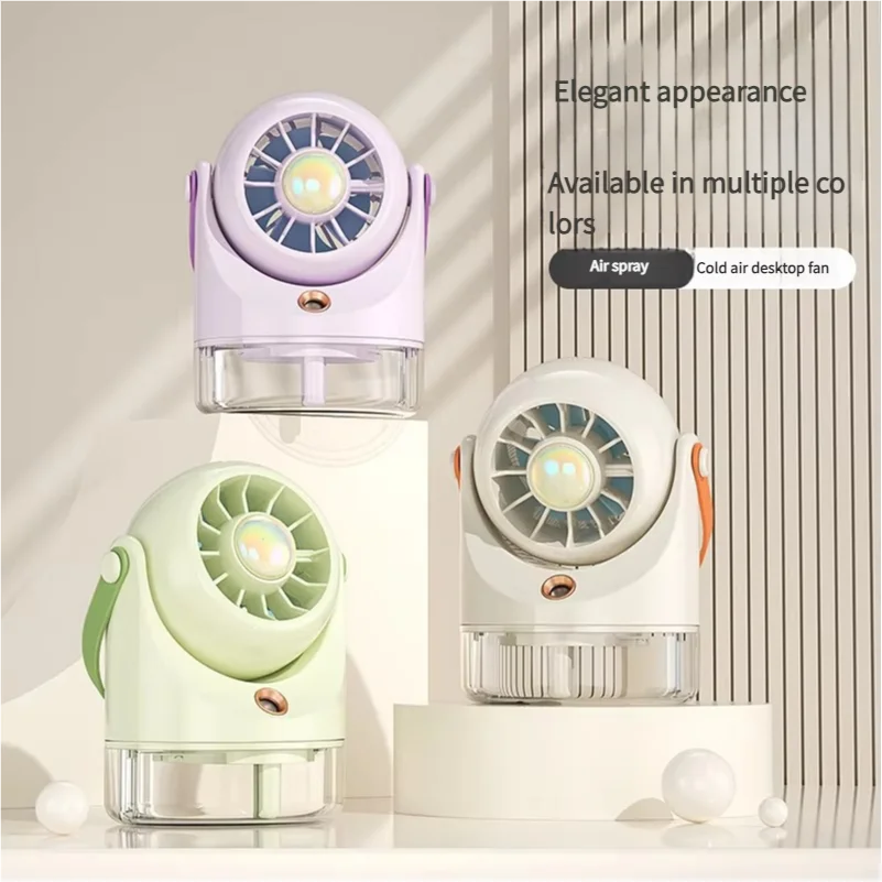 MEET SUN usb charging mini electric fan desktop spray air conditioning fan 3 grade air conditioning water-cooling fan