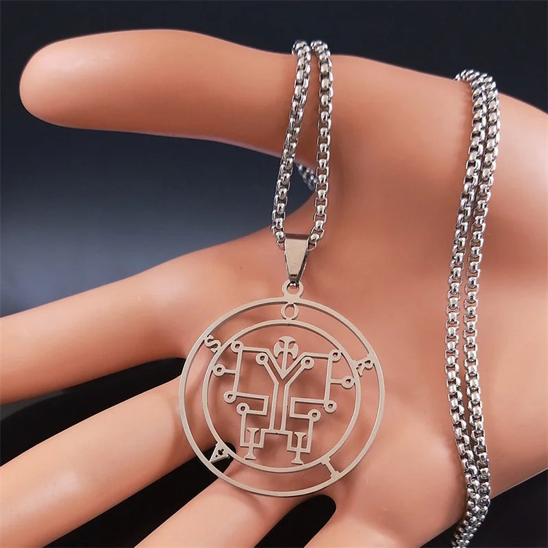 Demon Silver Pendant Seal Orias Women/men Satan