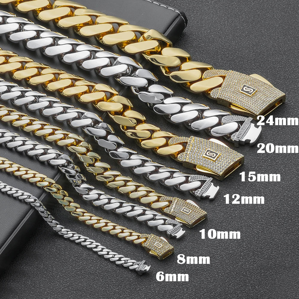 Gold Monaco Chain Necklace 12/15/20MM