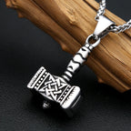 Viking Vintage Thor Hammer Pendant Stainless Steel Celtic Knot Necklace For Men Witch Knot Amulet Jewelry Gifts