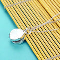 Hot Sale Classic Original 925 Silver Necklace Women's Jewelry Necklace Minimalist Glossy Round Pendant Collar Silver Jewelry
