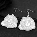 Star Silver Earrings Sun Moon Face God Constellation