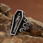 Skull Motorcycle Steel Ring Retro Unique Vampire