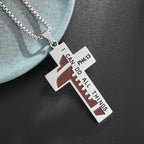Templar Cross Round Medal Pendant Necklace — Stainless Steel