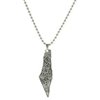 Palestine Map Pendant Necklace — Stainless Steel