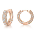 Iced Out Hoop Earrings — Stainless Steel