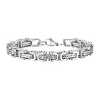 Byzantine Chunky Braided Bracelet 8mm — Stainless Steel