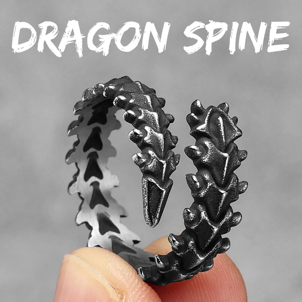Dragon Spine Ring — Stainless Steel