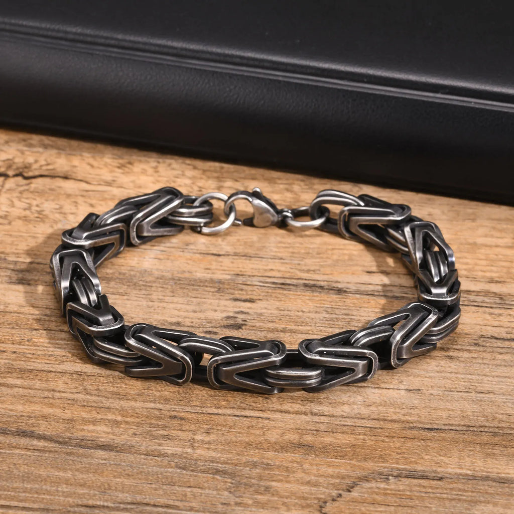 Byzantine V-Shape Chain Bracelet — Stainless Steel