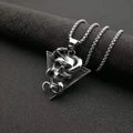 Skull Steel Pendant European American Snake Wrapped