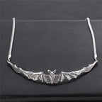 Gothic Silver Plated Bat Chocker Necklace Vampire Bat Pendant Necklace Dark Style Choker Bat Jewelry Gift Women Girls