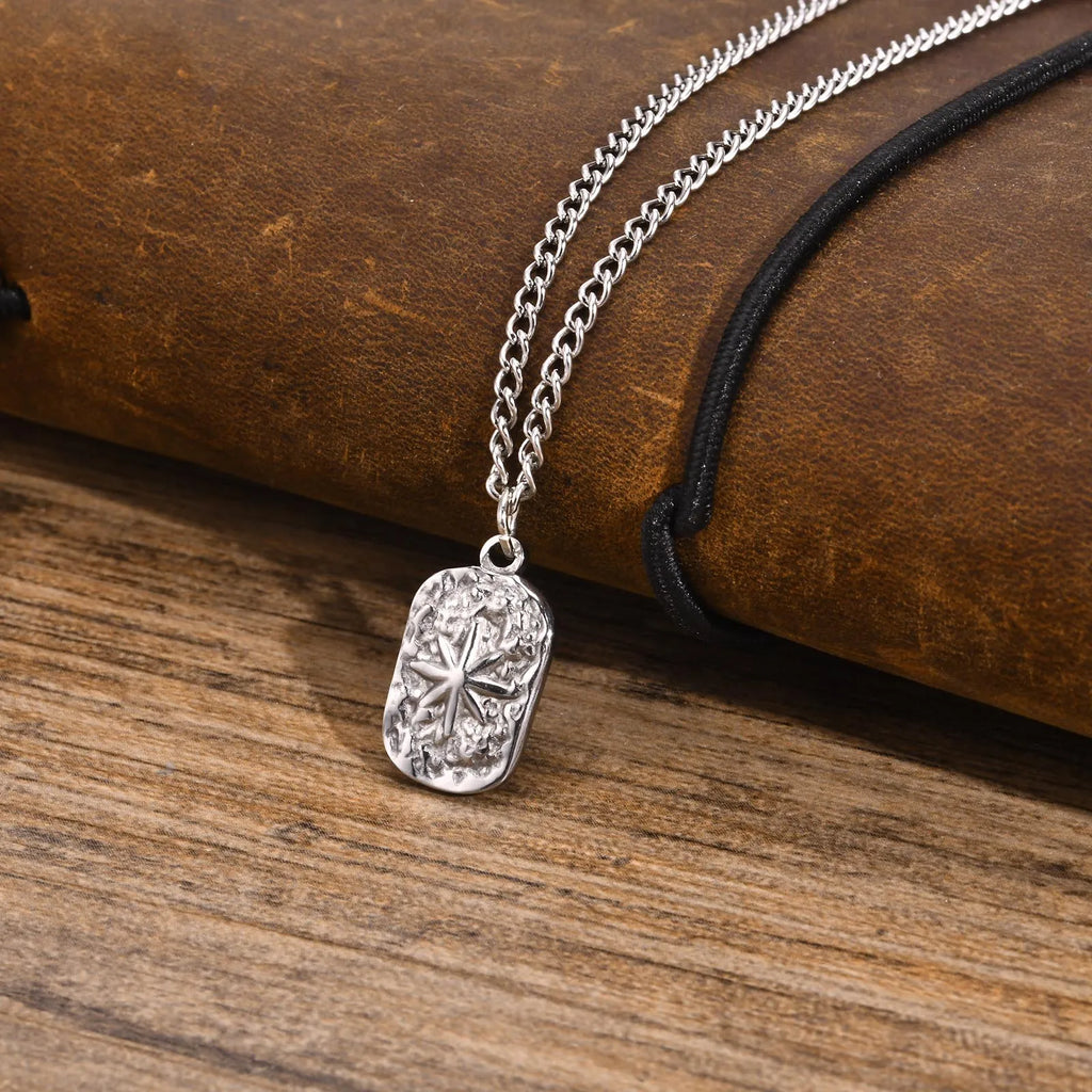 Military Dog Tag Stainless Steel Pendant Necklace