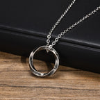 Vnox Retro Niche Viking Mobius Necklaces For Men Stainless Steel Round Pendant With 60cm Rope/Metal Chain Four Color