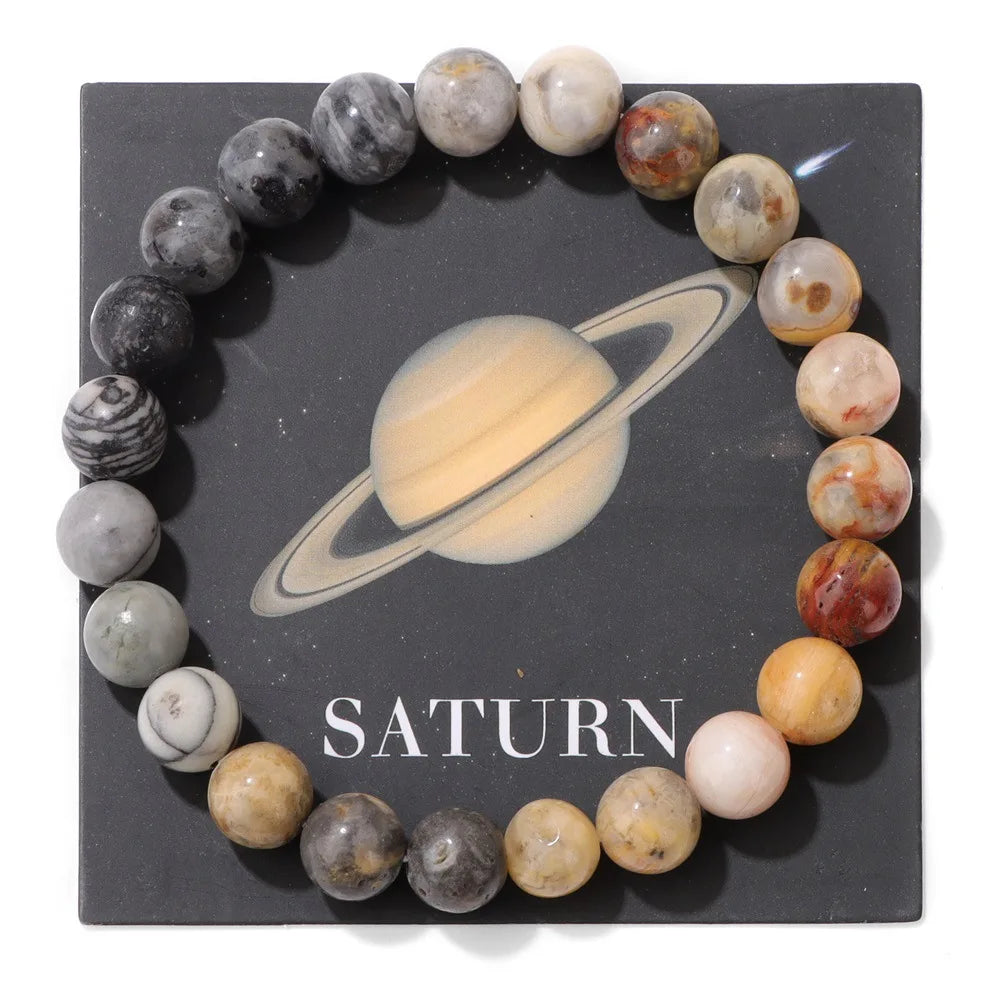 Rope Steel Bracelet Moon 8MM Solar System