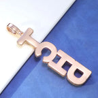 Iced Out Moissanite Letter Pendant Necklace VVS
