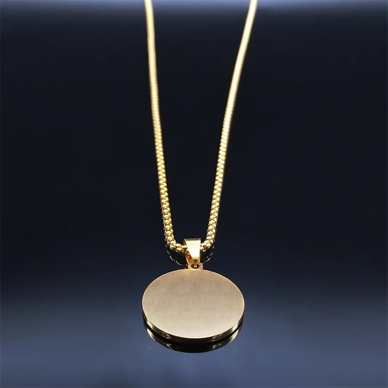 Muslim Islamic Religious Stainless Steel Crystal Necklace Women Islam Quran Allah Pendant Necklaces Arabic Jewelry