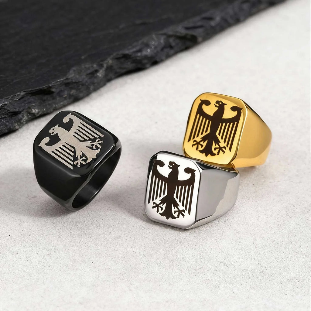 Eagle Signet Ring — Stainless Steel
