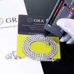 925 VVS Moissanite Tennis Chain Fine Jewelry 2/3/4/5MM Width Iced Out Bling Moissanite Bracelet Sterling Silver for Women Men