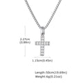 Cross Box Chain Pendant Necklace — Stainless Steel