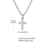 Cross Box Chain Pendant Necklace — Stainless Steel