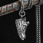 Basketball Shoe Pendant — Stainless Steel