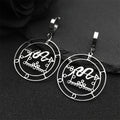 Sigil Lucifer Hoop Earrings — Stainless Steel