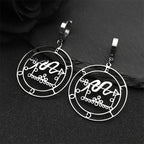 Sigil Lucifer Hoop Earrings — Stainless Steel