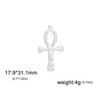 LIKGREAT Egyptian Ankh Cross Egypt Eye Pendant for Necklace Earrings Stainless Steel Eye of Horus Charms for Jewelry