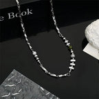 Beaded Stainless Steel Pendant Necklace