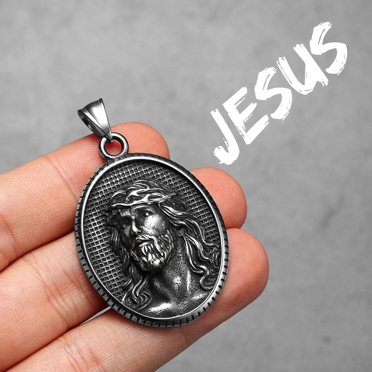 Jesus Avatar Pendant Necklace Stainless Steel