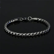 5MM Retro 316 Stainless Steel Silver Chain Bracelet