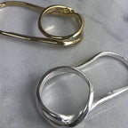 Exaggerate Simple Design Cross Continuous Two-Finger Connected Ring Women Personality High-quality Silver Color Jewelry