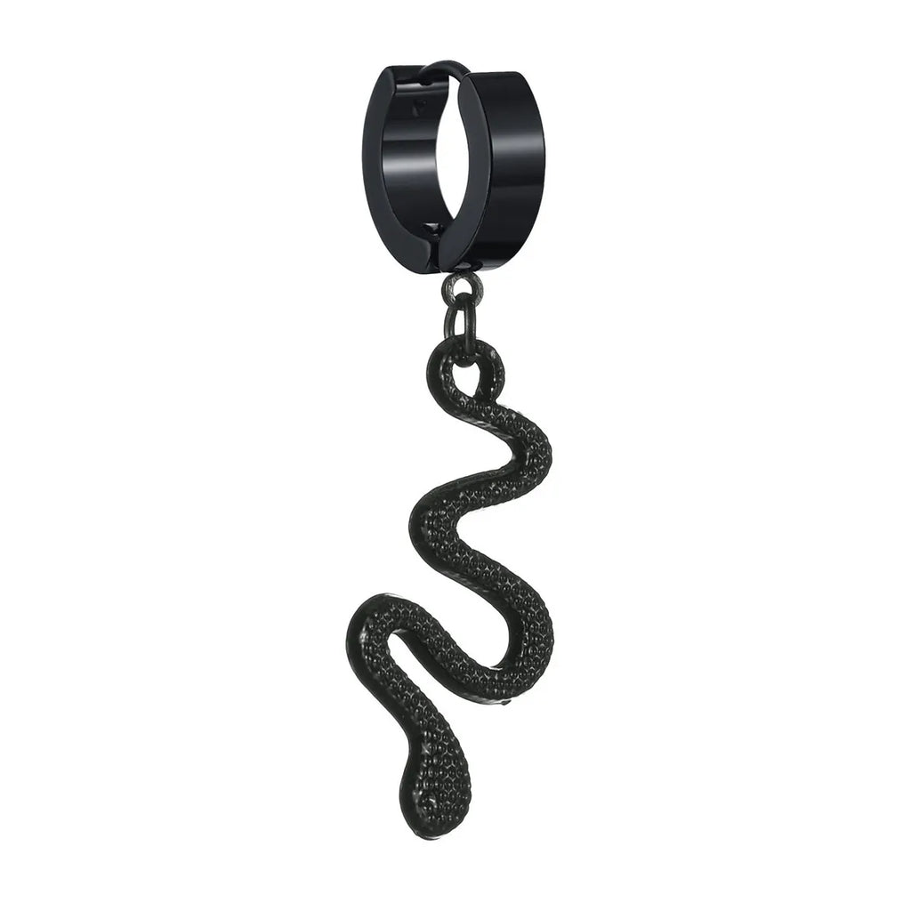 Punk Mens Long Stick Ear Stud Set Black Earrings Gift for Boyfriend Lover Jewelry Nightclub Bar Earring